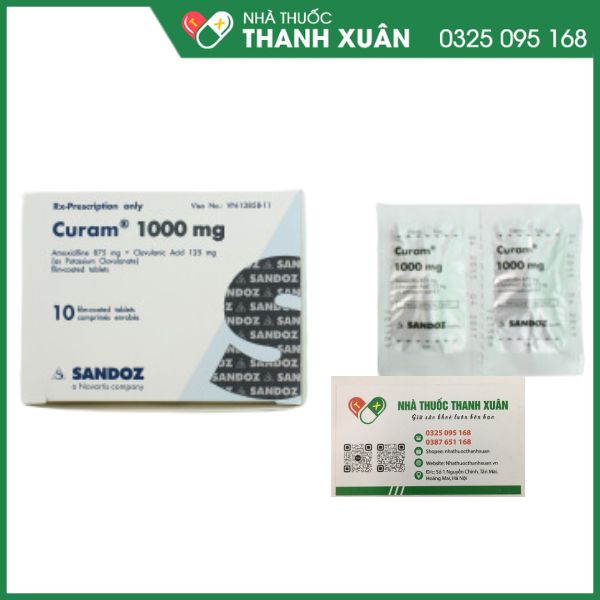 Curam 1000mg thuốc điều trị nhiễm khuẩn